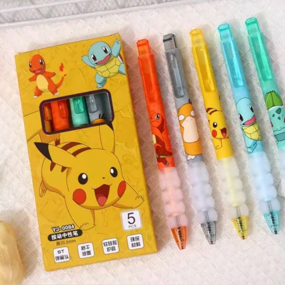 Pokémon Character Gel Pen Set (5 Pcs)